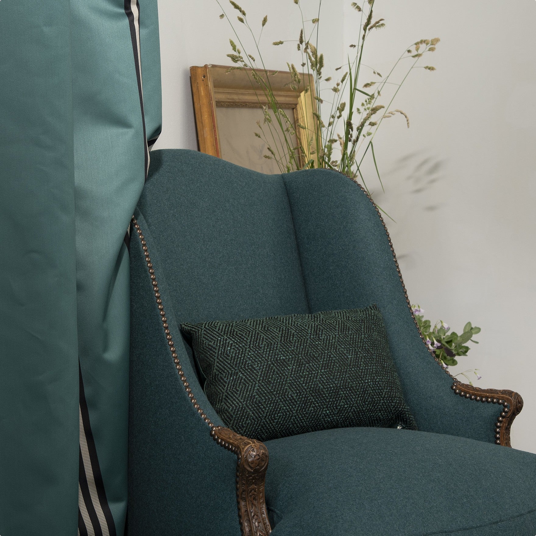 coussin-rectangle-vert-papyrus-coton-hc839