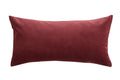 Housse de Coussin Rectangle Velours Rouge Corduroy
