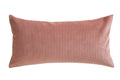 Housse de Coussin Rectangle Velours Rose Corduroy